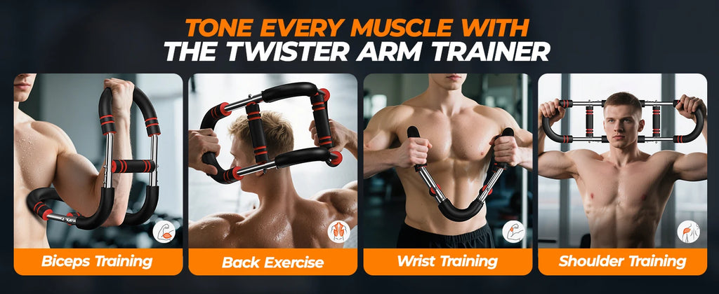 Adjustable U‑Shape Arm Trainer & Hand Gripper (60–100 lb) – Non‑Slip Power Twister for Home & Gym