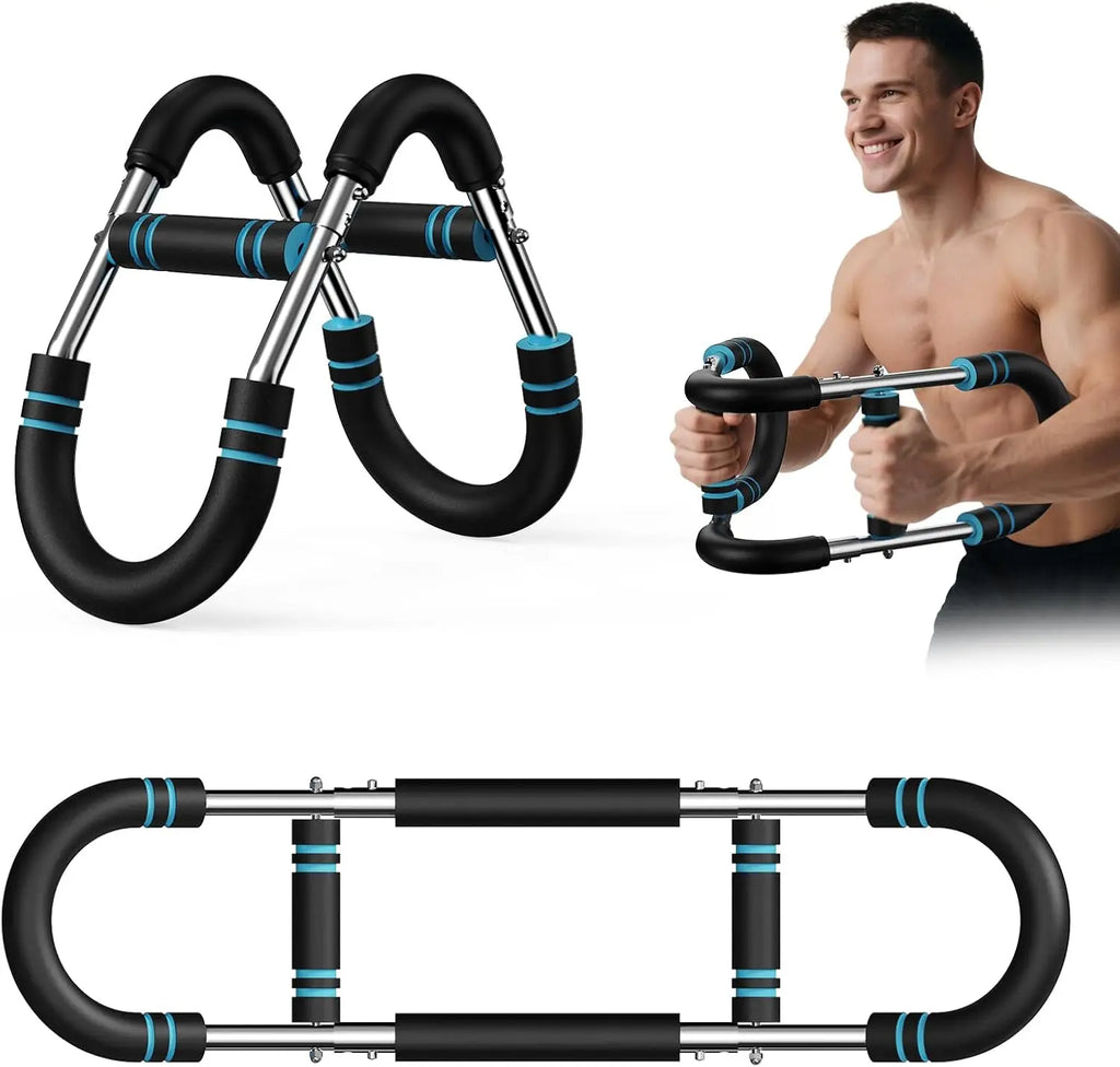 Adjustable U‑Shape Arm Trainer & Hand Gripper (60–100 lb) – Non‑Slip Power Twister for Home & Gym