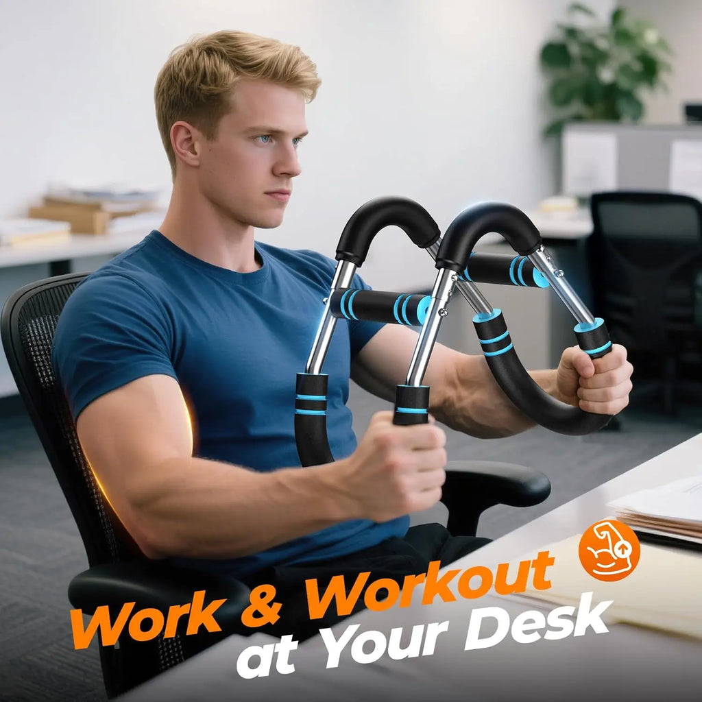 Adjustable U‑Shape Arm Trainer & Hand Gripper (60–100 lb) – Non‑Slip Power Twister for Home & Gym