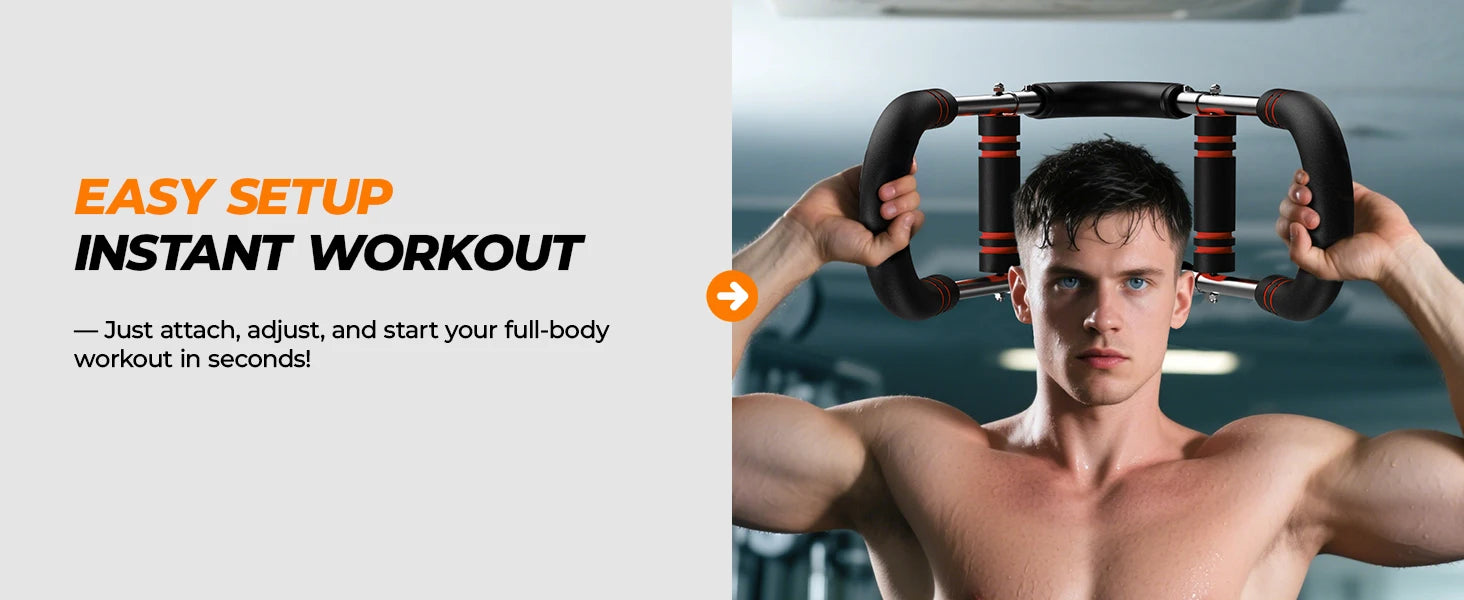 Adjustable U‑Shape Arm Trainer & Hand Gripper (60–100 lb) – Non‑Slip Power Twister for Home & Gym