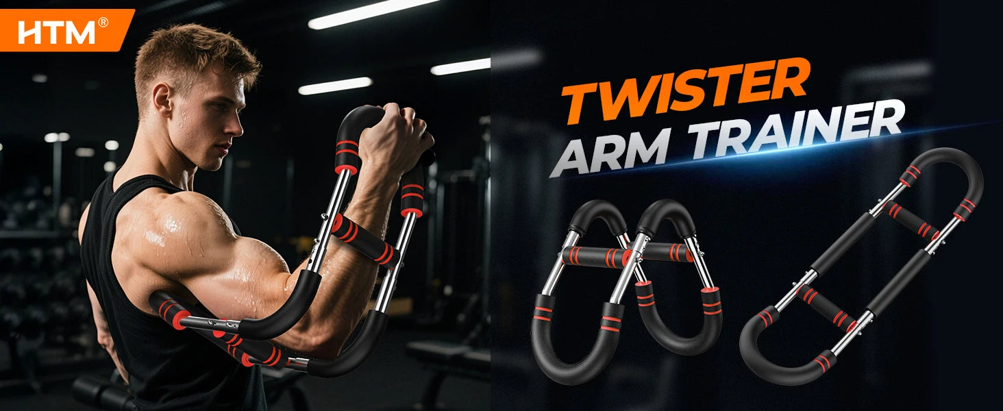 Adjustable U‑Shape Arm Trainer & Hand Gripper (60–100 lb) – Non‑Slip Power Twister for Home & Gym