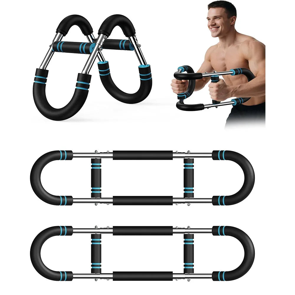 Adjustable U‑Shape Arm Trainer & Hand Gripper (60–100 lb) – Non‑Slip Power Twister for Home & Gym
